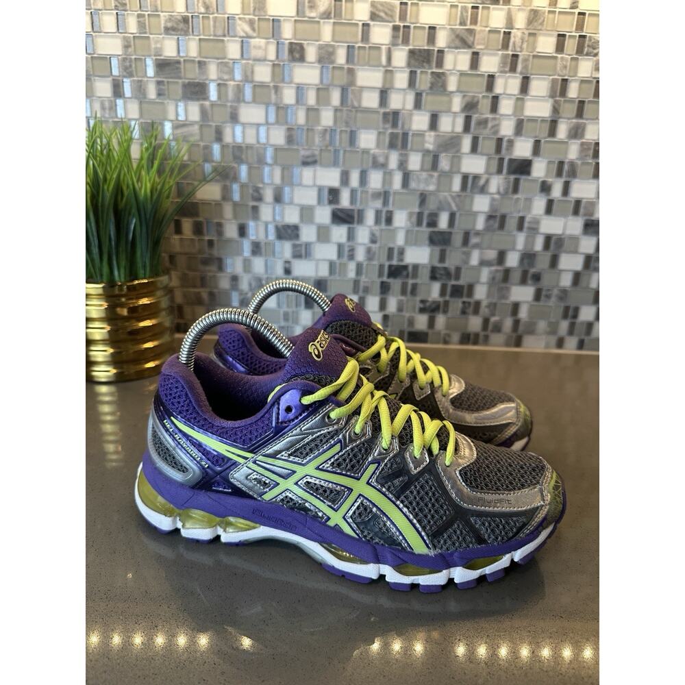ASICS GEL Kayano 21 Women’s US 7.5 EU 39 Gray Purple Running Shoes T4H7N - Picture 10 of 16